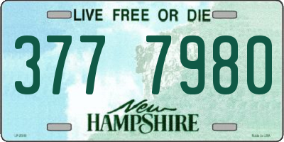 NH license plate 3777980