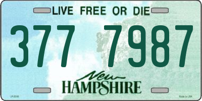 NH license plate 3777987