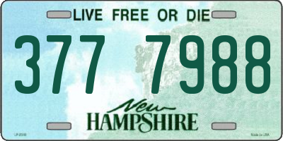 NH license plate 3777988
