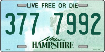 NH license plate 3777992