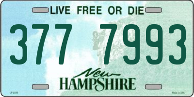 NH license plate 3777993