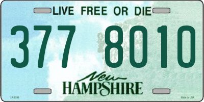 NH license plate 3778010