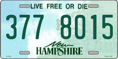 NH license plate 3778015