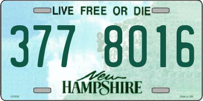 NH license plate 3778016