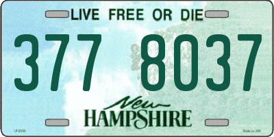 NH license plate 3778037