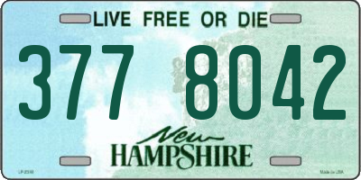 NH license plate 3778042