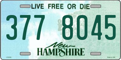 NH license plate 3778045