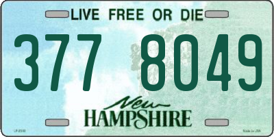 NH license plate 3778049
