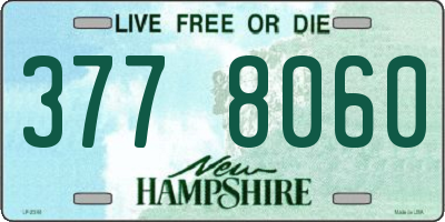 NH license plate 3778060