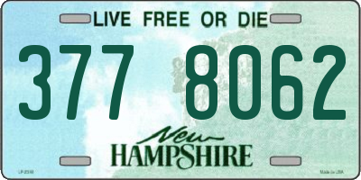NH license plate 3778062