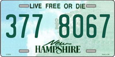 NH license plate 3778067