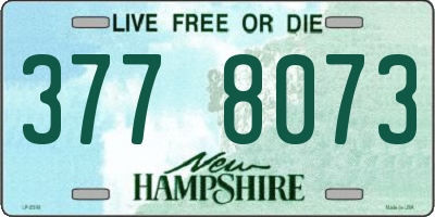 NH license plate 3778073