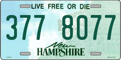 NH license plate 3778077