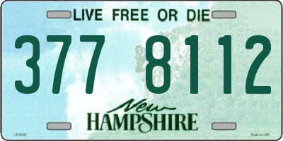 NH license plate 3778112