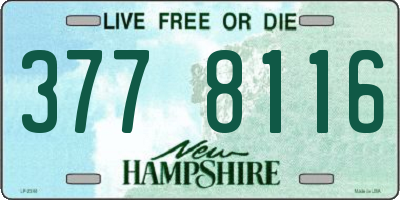 NH license plate 3778116