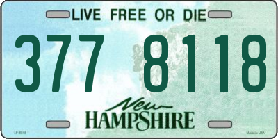 NH license plate 3778118