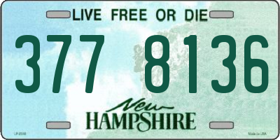 NH license plate 3778136