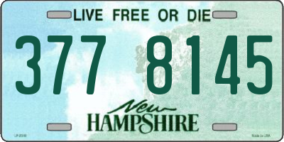 NH license plate 3778145