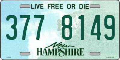 NH license plate 3778149