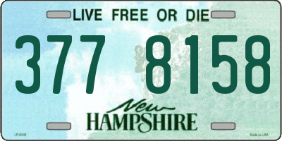NH license plate 3778158