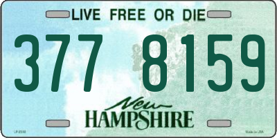 NH license plate 3778159