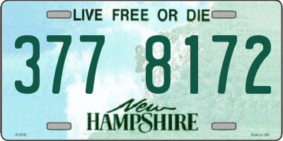 NH license plate 3778172