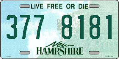 NH license plate 3778181