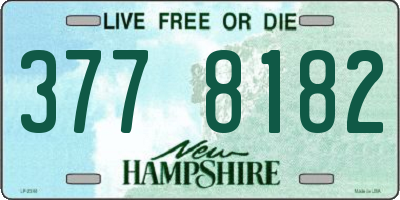 NH license plate 3778182