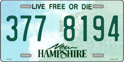 NH license plate 3778194