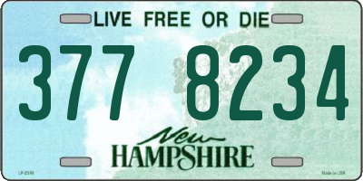 NH license plate 3778234
