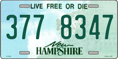 NH license plate 3778347