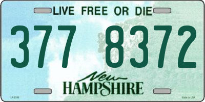 NH license plate 3778372