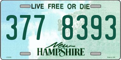 NH license plate 3778393