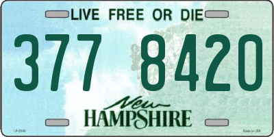 NH license plate 3778420