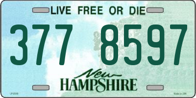 NH license plate 3778597