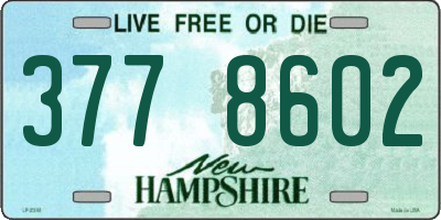 NH license plate 3778602