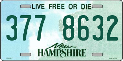 NH license plate 3778632