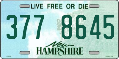 NH license plate 3778645
