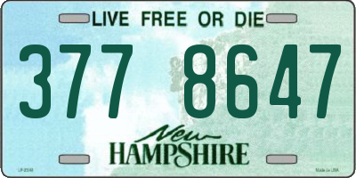 NH license plate 3778647