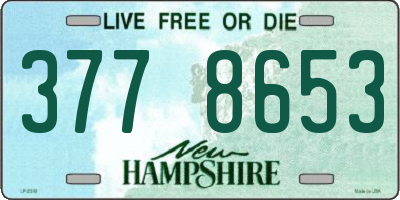NH license plate 3778653