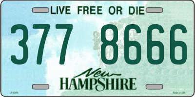 NH license plate 3778666