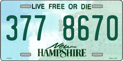 NH license plate 3778670