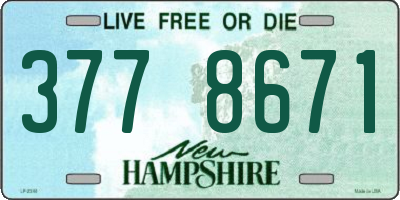 NH license plate 3778671