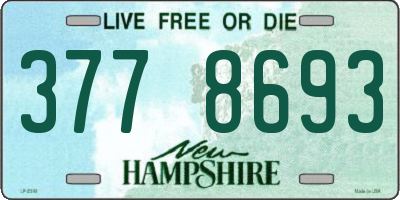 NH license plate 3778693