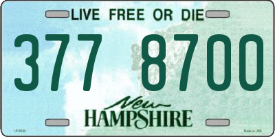 NH license plate 3778700
