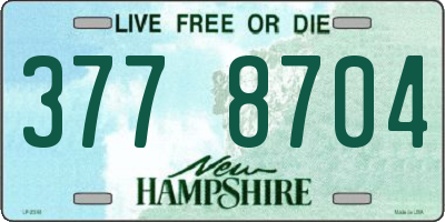 NH license plate 3778704