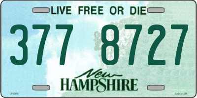 NH license plate 3778727