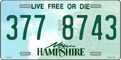 NH license plate 3778743