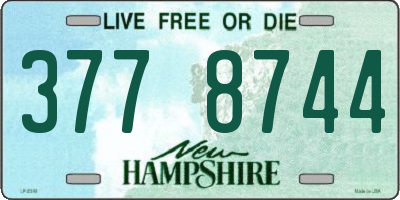 NH license plate 3778744