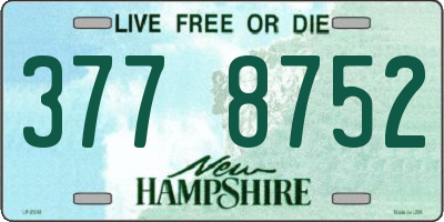 NH license plate 3778752